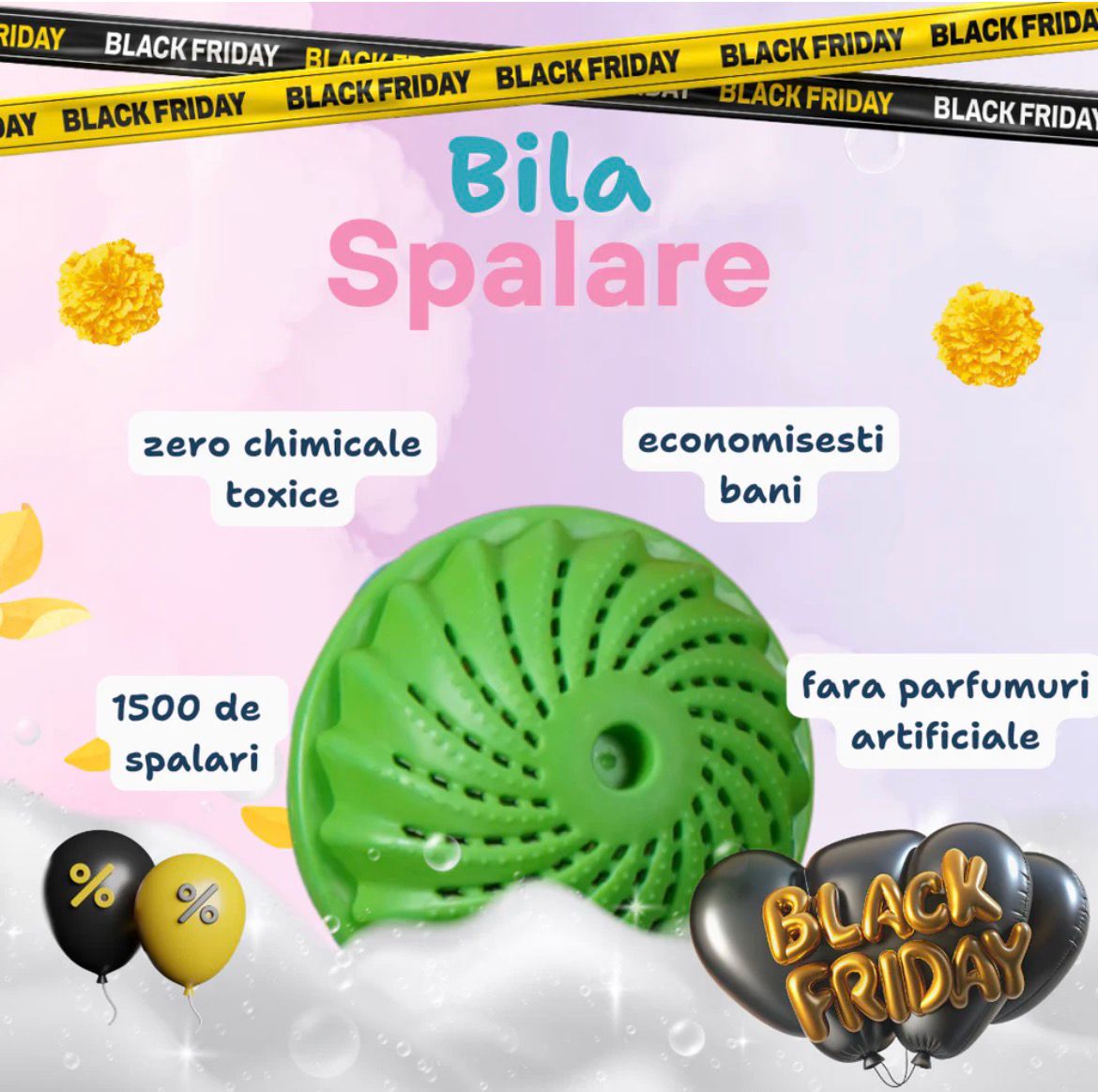 BILA ECOLOGICA PENTRU SPALARE FARA DETERGENT